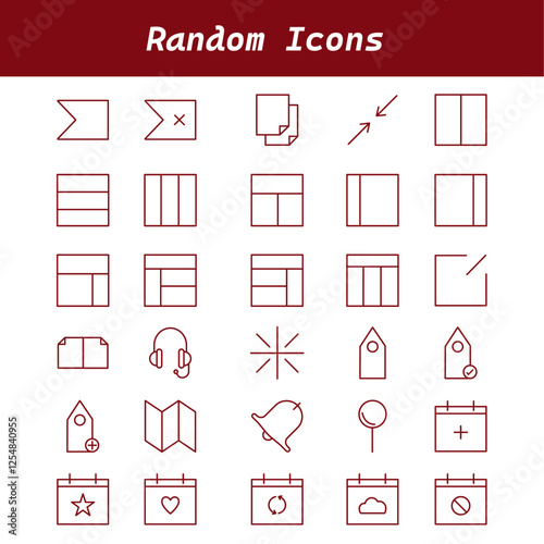 Random Icons Sets vector illustration design