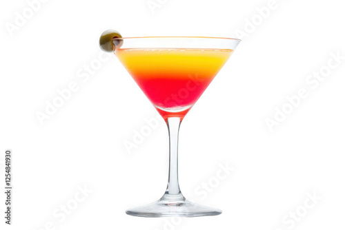 Wallpaper Mural Vibrant Tropical Cocktail with a Colorful Gradient Isolated on White Background Torontodigital.ca
