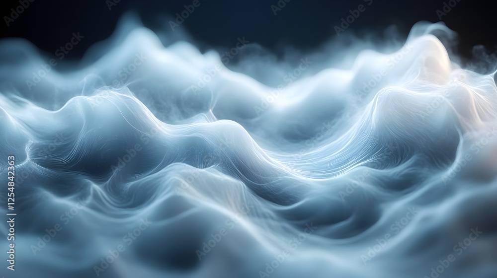 Obraz premium A misty, abstract form resembling soft drifting clouds.