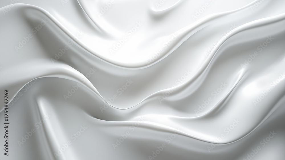 Elegant Soft Waves of White Fabric Elegant Soft Waves of White Fabric