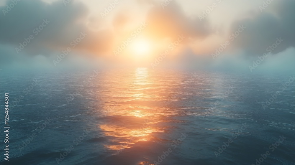 Fototapeta premium A misty, soft light pattern resembling a distant glow on a cloudy day.