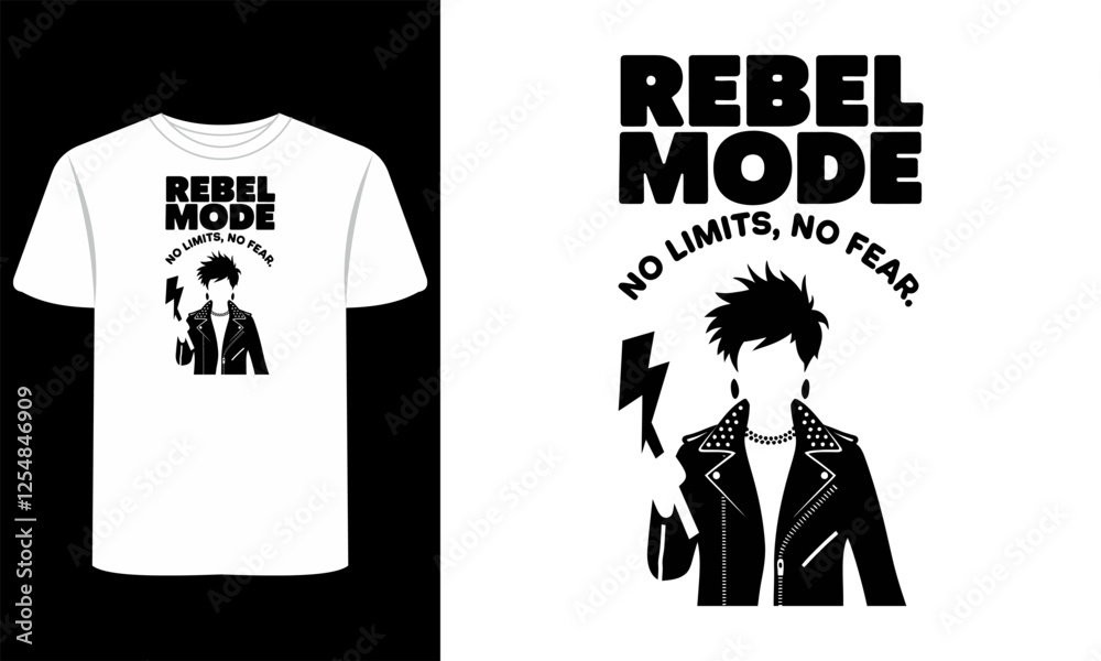 Dark Gothic Skull T-Shirt | Horror Grunge Skeleton Illustration, Punk Rock Vector Art for Alternative Fashion