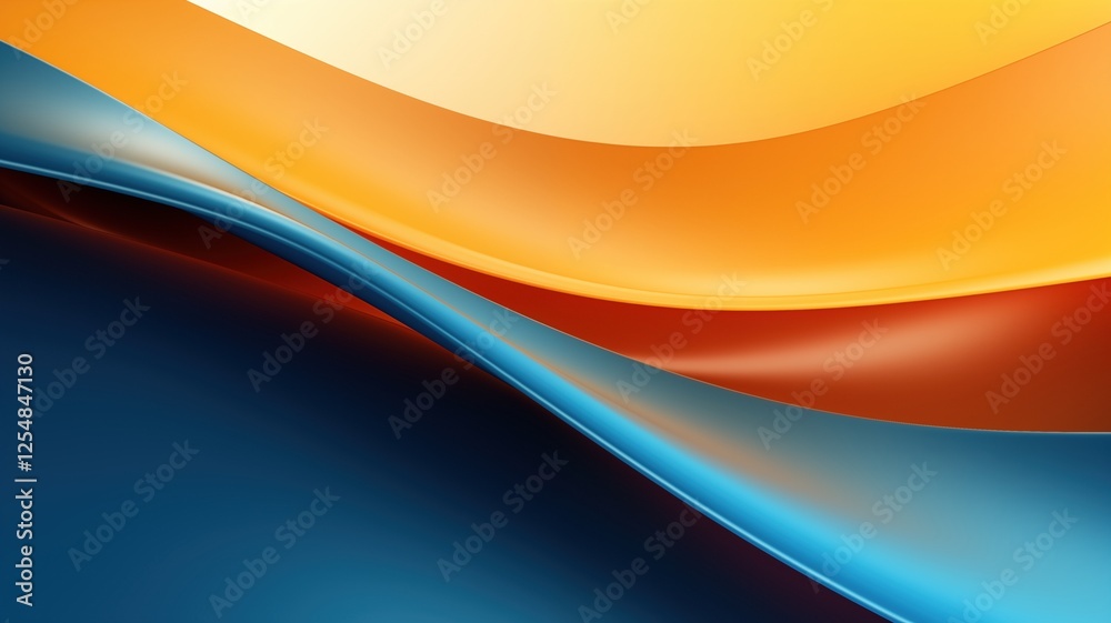 Waves of Color Blend in a Serene Abstract Design Waves of Color Blend in a Serene Abstract Design