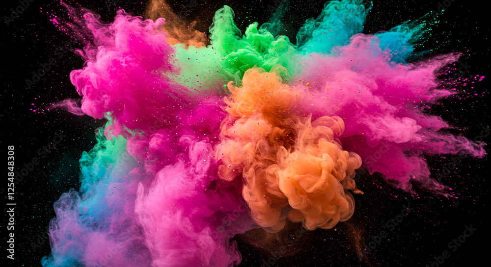 Fototapeta premium Colorful Powder Explosion
