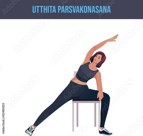 chair exercise,Utthita Parsvakonasana