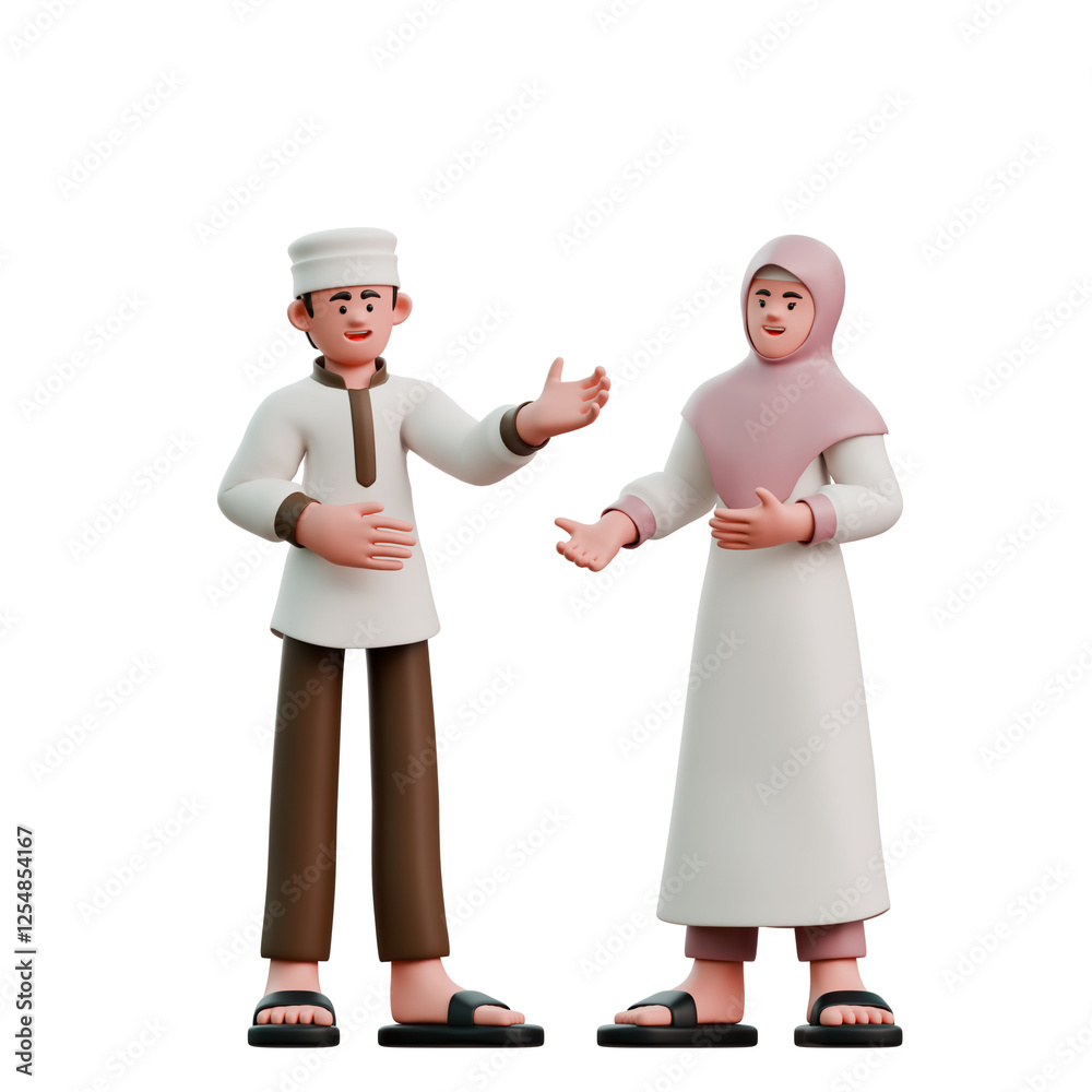 3D Character eid mubarak eid al-fitr ramadan tradition couple islamic muslim idul fitri mosque cartoon ornament culture celebration religion 3D Character eid mubarak eid al-fitr ramadan tradition couple islamic muslim idul fitri mosque cartoon ornament culture celebration religion