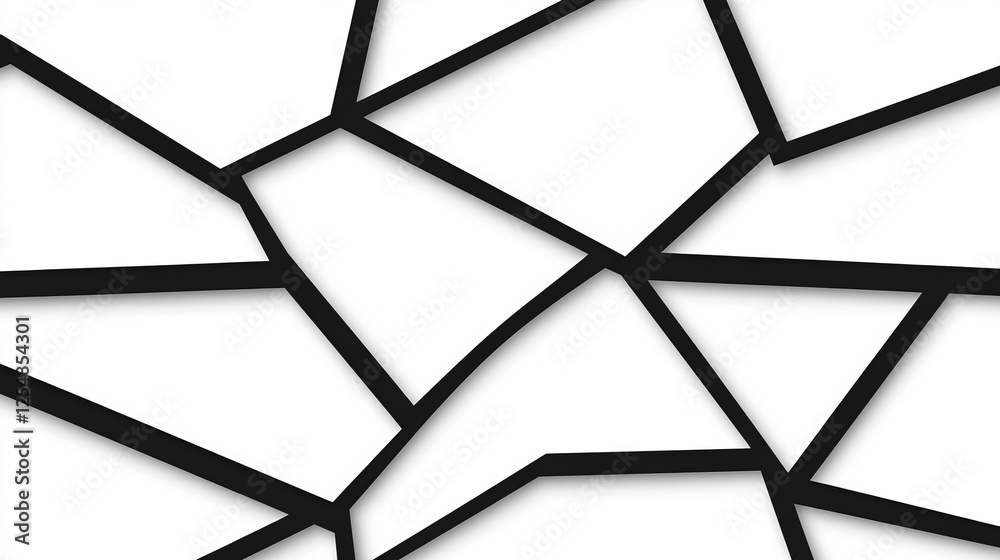 Abstract Black Lines on White Background Pattern Simple Graphic Design Minimalist Art Decoration