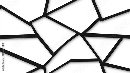 Obraz na płótnie Abstract Black Lines on White Background Pattern Simple Graphic Design Minimalist Art Decoration w salonie