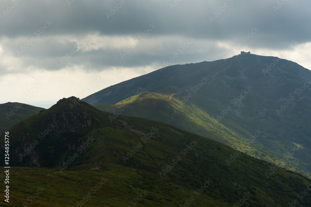 a trail on top of a mountain a trail on top of a mountain