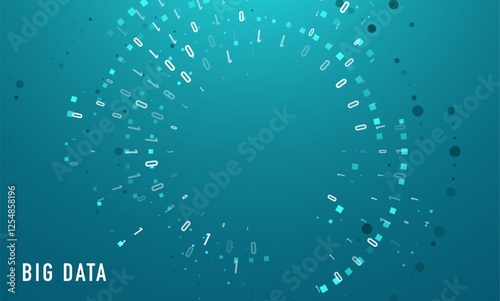 Abstract big data visualization. Big data code representation. Graphic concept for your design