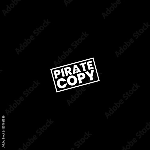 Pirate copy icon isolated on dark background