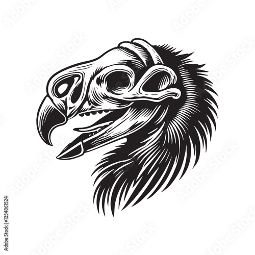 Wallpaper Mural Minimalist Andean condor skull Silhouette - Andean condor skull Vector - Illustration of Andean condor skull. Torontodigital.ca