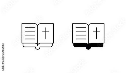 Bible icon design with white background stock illustration