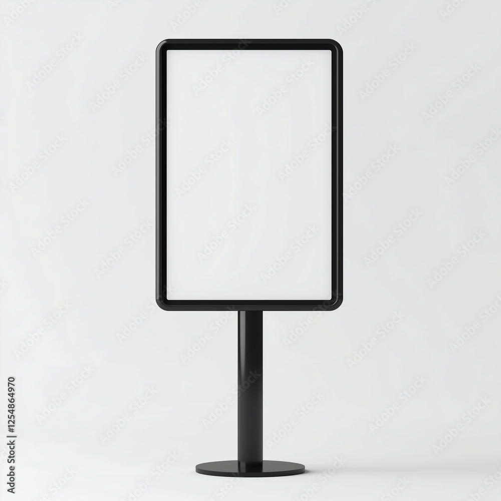 Blank white exhibition board mockup isolated on white background Blank white exhibition board mockup isolated on white background