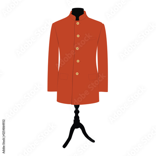Mandarin suit isolated on white background
