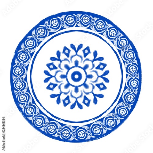 Hand drawn floral design round leaves frame with textured line. botanical, natural theme. for decoration, wallpaper, background, home decor, ceramic, fabric, tile. flower style.