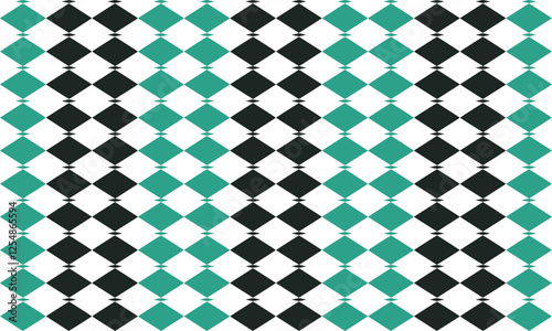 two tone green and black diamond checkerboard repeat pattern, replete image, design for fabric printing
