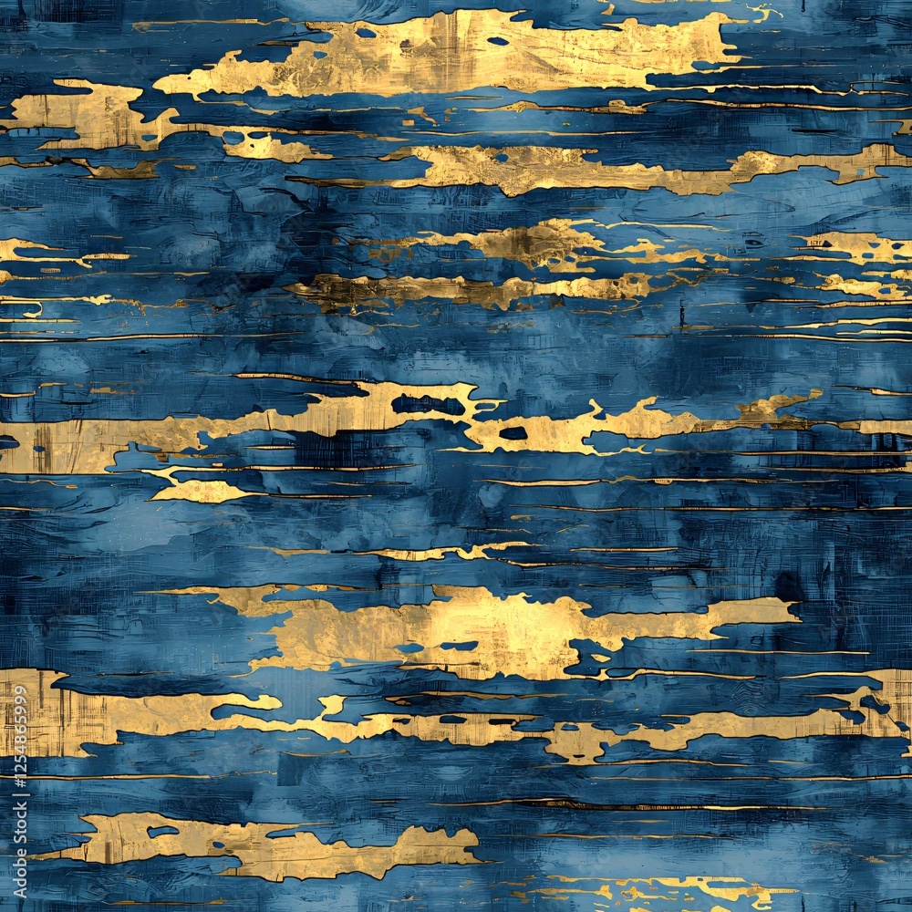 Obraz premium Abstract Blue and Gold Texture Luxury Grunge Background
