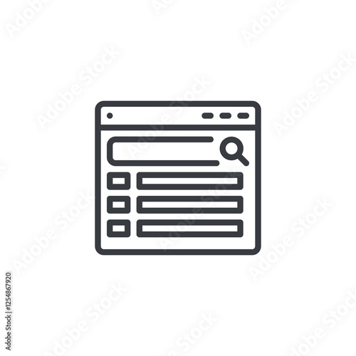 SERP Ranking line icon