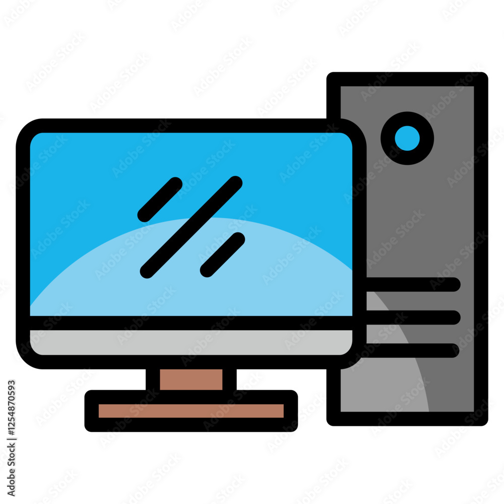 Desktop Pc Icon Element For Design Desktop Pc Icon Element For Design