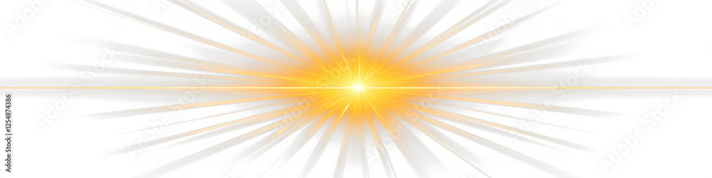 Obraz premium abstract yellow sun rays isolated on white or transparent png