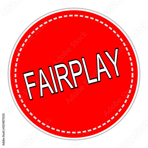 Fairplay sticker on white background - illustration