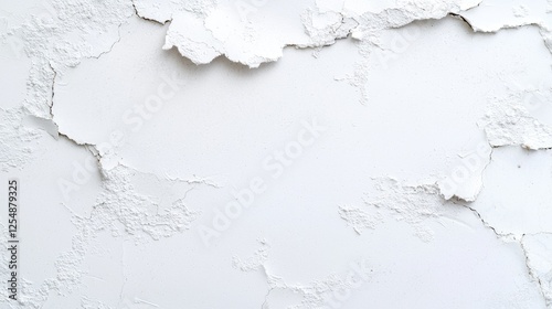 Cracked White Wall Texture, Abstract Background, Suitable for Wallpaper, Packaging Design