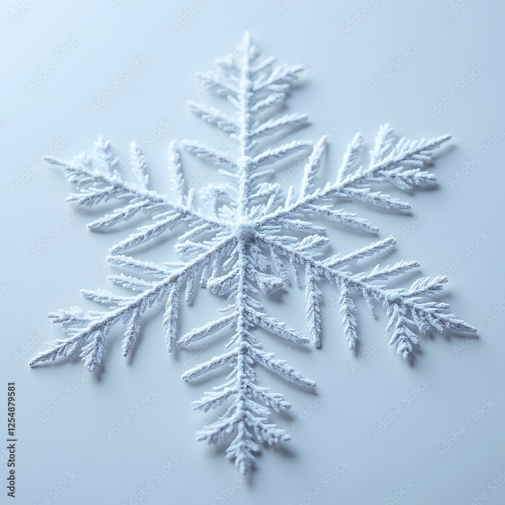 Obraz premium Delicate White Snowflake Ornament Winter Holiday Decoration Festive Season