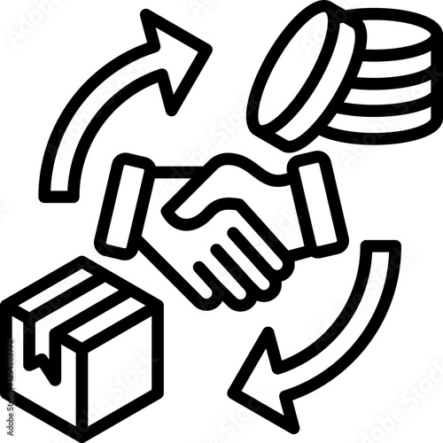 Fair Trade line icon