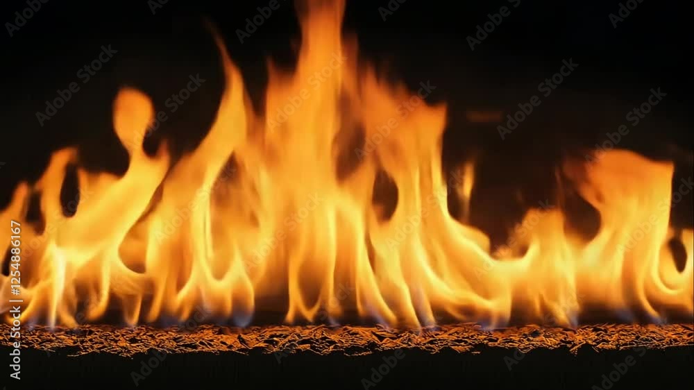 Abstract fiery flames on black background. Abstract fiery flames on black background.