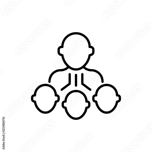 Deepfake outline icons, minimalist vector illustration ,simple transparent graphic element .Isolated on white background