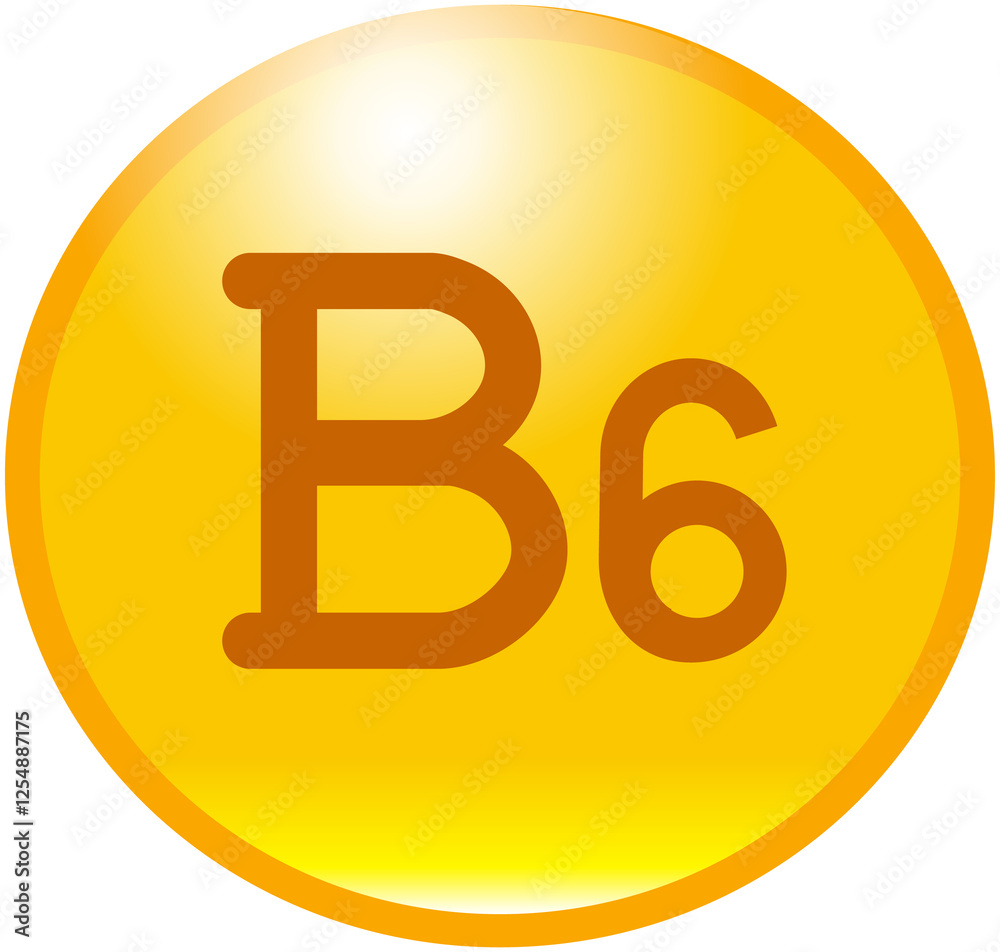 Obraz premium Vitamin B6 icon