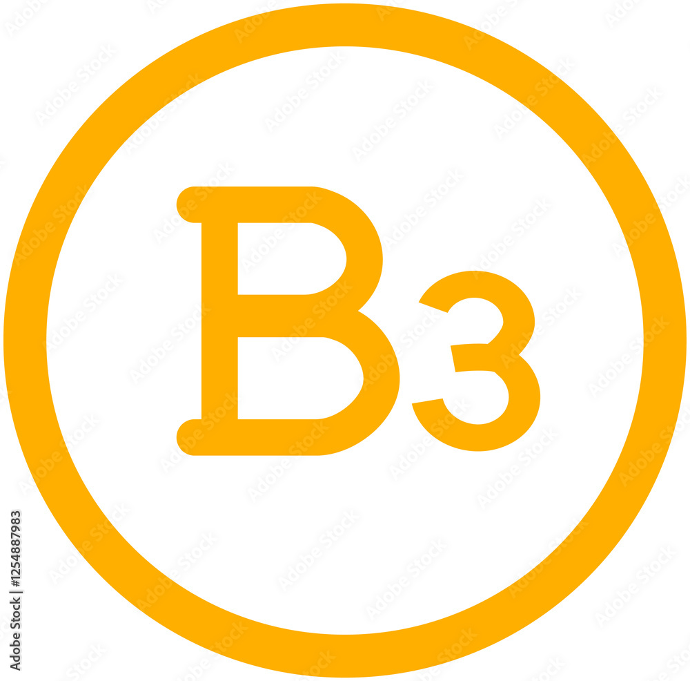 Obraz premium Vitamin B3 Line icon 