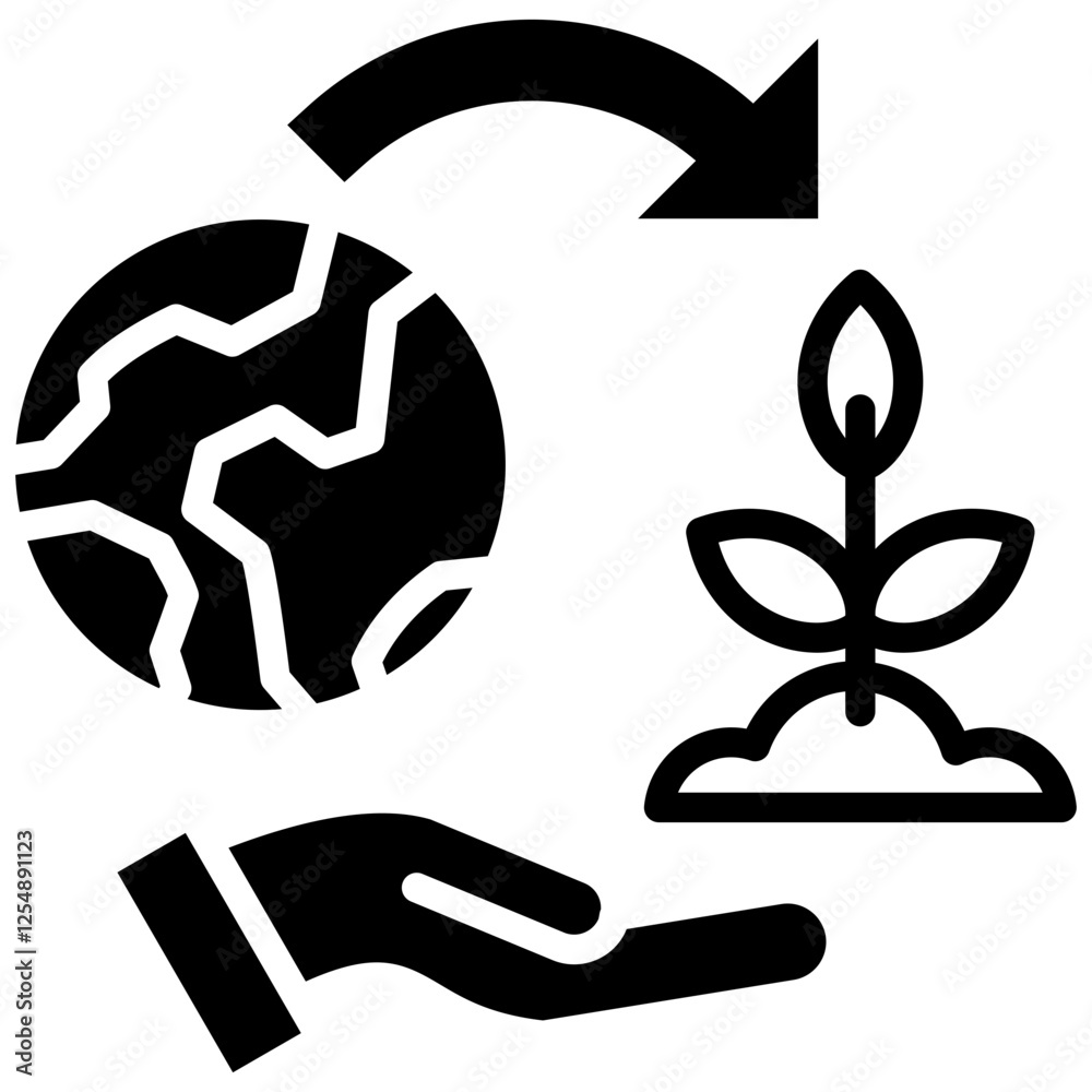 Conservation Efforts glyph icon Conservation Efforts glyph icon