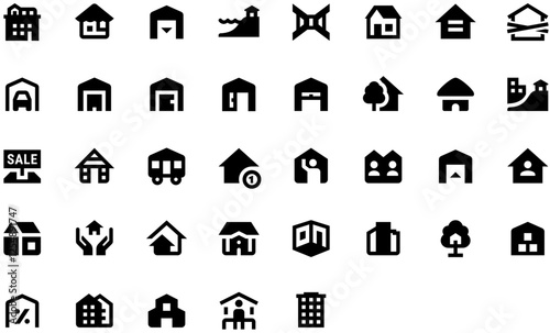 Set of Real Estate icons	
