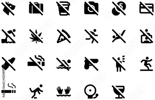 Set of Restrictions icons	
