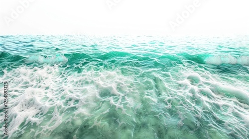 Serene turquoise ocean waves wallpaper photo