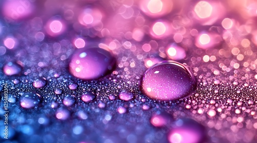 Macro capture of glowing fiber optic strands creating abstract light patterns in shades of blue and purple