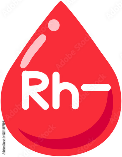 blood rh negative icon RH-
 photo