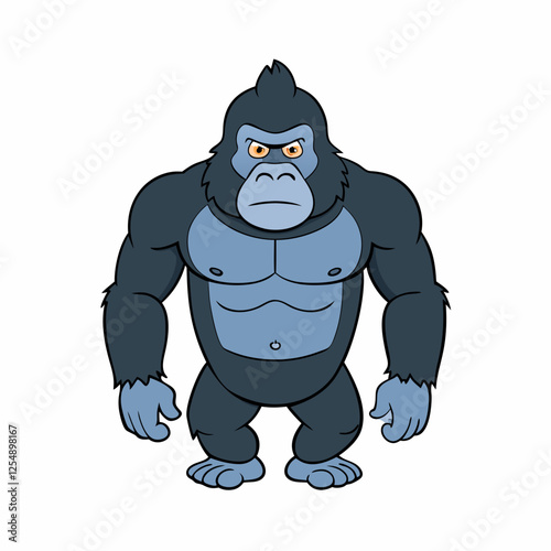 cartoon character of a warrior gorilla