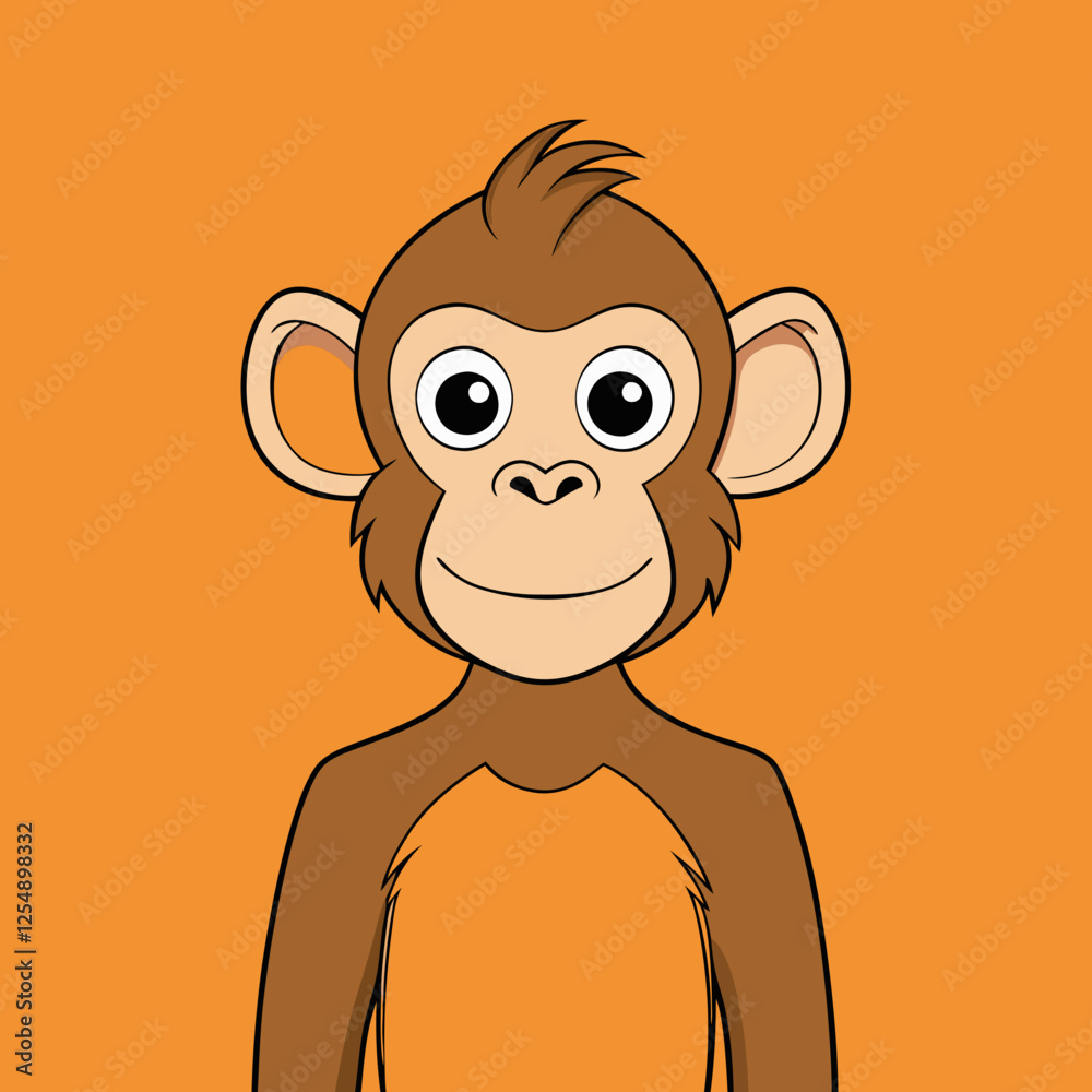 Obraz premium monkey face vector