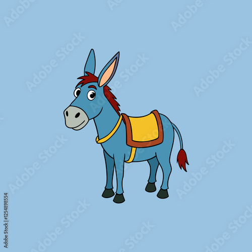 mule animal cartoon vector