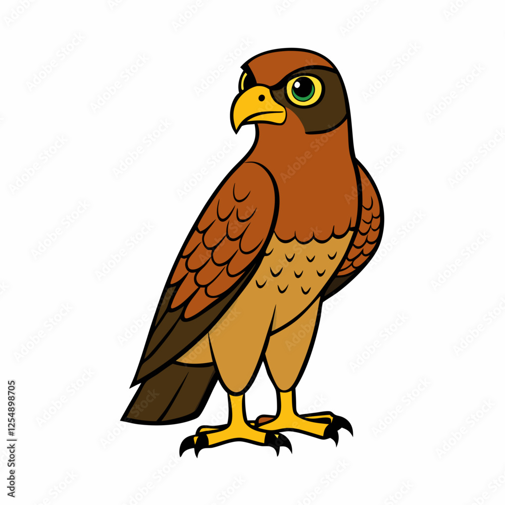 vector illustration of a hawk