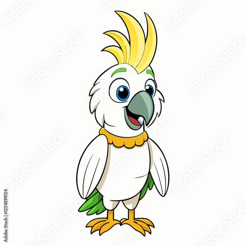 cockatoo vector illustration cartoon