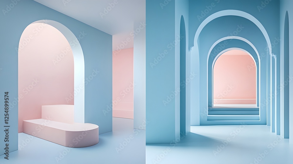Minimalist background, white and blue, modern architecture, lines
Minimalist background, white and blue, modern architecture, lines
