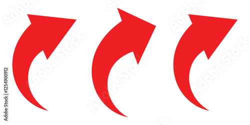 Free Download Red arrow curve direction vector. Set of long Red curve arrow icon vector . Red curve arrow icon set. long arrow icon set. curve arrow vector illustration. Curved or arch arrow. Design eps 10.  - GFXLoad