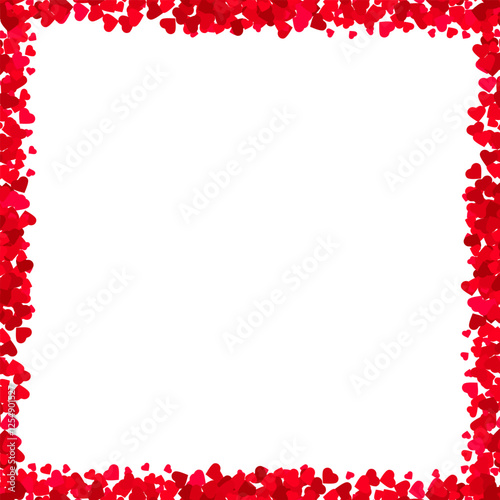 Wallpaper Mural Red hearts Valentine day frame background Torontodigital.ca