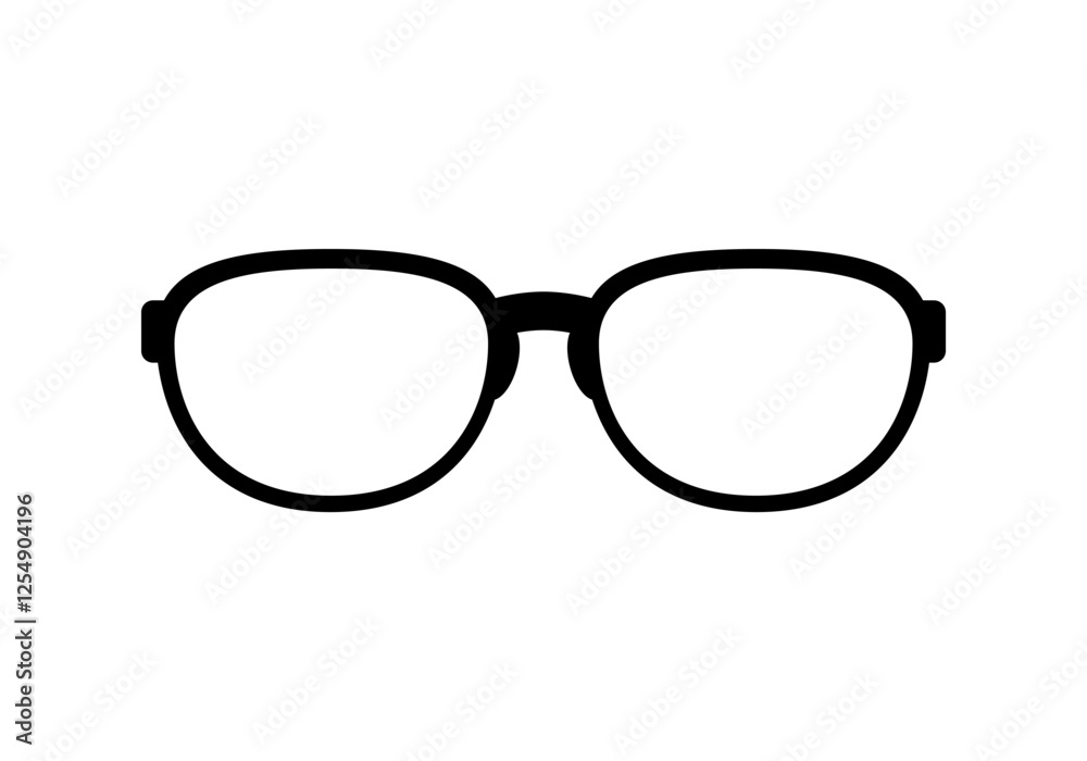 Black glasses eye icon vector design Black glasses eye icon vector design