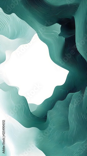 Vector green background with white lines and shapes
