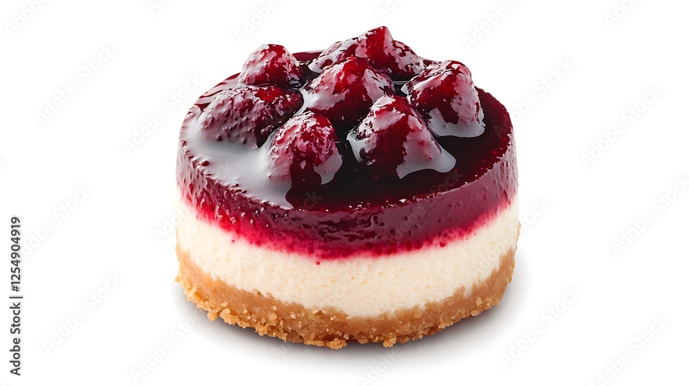 A Delicious Cheesecake with a Berry Compote Topping Perfect Dessert for Any Occasion